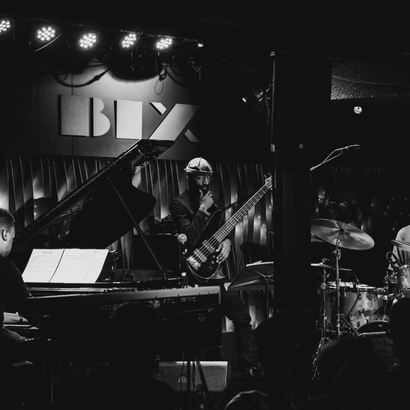 Lawrence Fields performing with the Supersonic Trio at the Bix